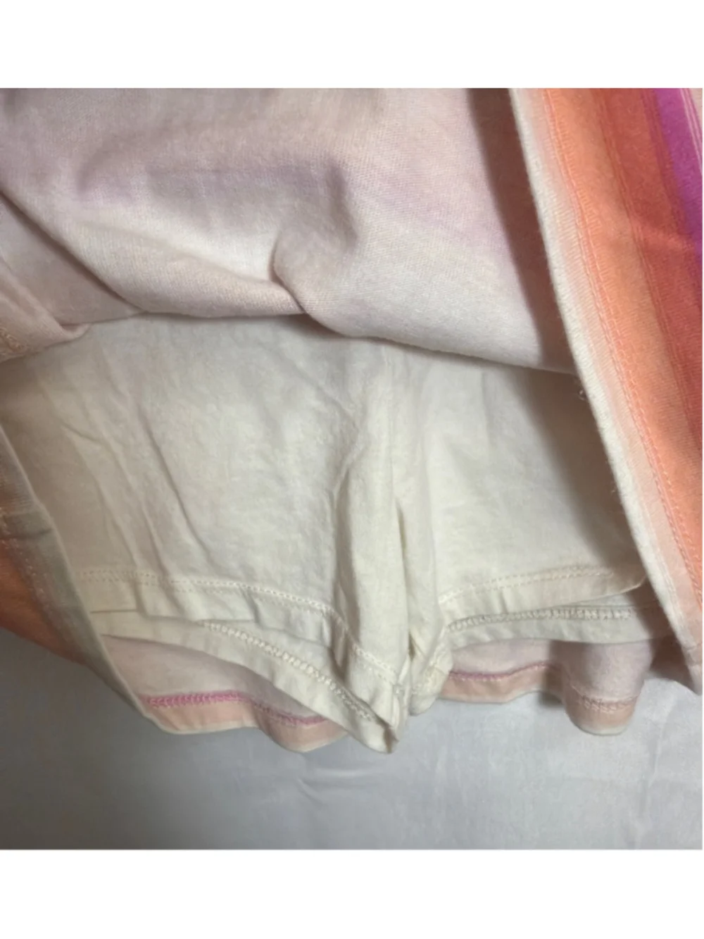 Girls OshKosh B'gosh Cotton Blend Casual Skort Size 10 Orange Pink Striped